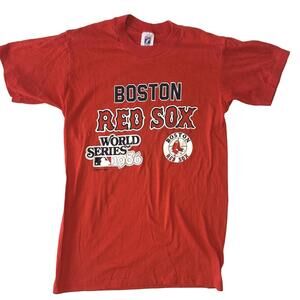 Vintage Boston Red Sox 1986 World Series Single Sticht T-Shirt - Medium